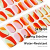 NAILOG Semi-hardened Gel Nail Stickers (34 Pieces), Long Lasting, Salon