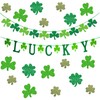 82 Stück St. Patricks Day Dekoration Set Grün Kleeblätter Banner