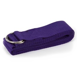 Vivva Yoga Strap for Stretching Yoga Strap Stretch Bands for Yoga Classes Yoga Exercise Adjustable Straps 6 ft Non Elastic Yoga Belt with Adjustable D Ring Buckle for Pilates Workout (Dark Purple)
