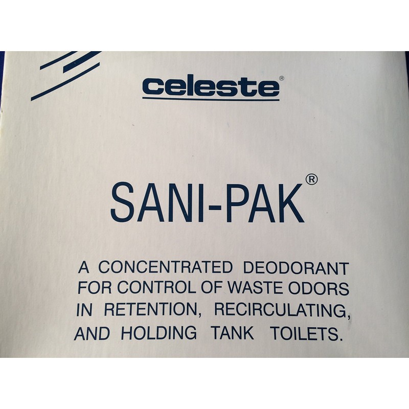 Celeste Sani-Pak Aircraft Lavatory Chemical Toilet Deodorant Biodegradable Packets, 100ct