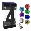 XINDEW Solar House Numbers for Outside, 3D Acrylic Number Colorful