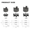 5/8" to 3/4" L075 Flexible 3-Piece L-Jaw Coupling Coupler Set