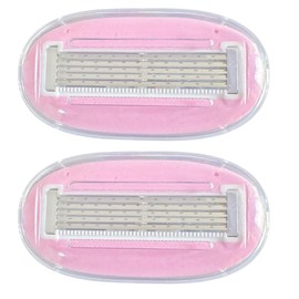 KERURU Razor Replacement Blades for Women, 5 Blades, Moisturizing Aloe Soap, Body Hair Treatment, For Shanks, Unwanted Hair Treatment, Rotatable (2 Pack)