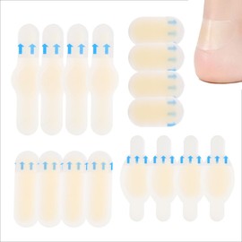 SIRLOMU Pack of 16 Bubble Stickers, Hydrogel, Gel Stickers, Toe and Finger Blister Prevention Stickers, Heel Bubble Stickers, Heel Protection Stickers