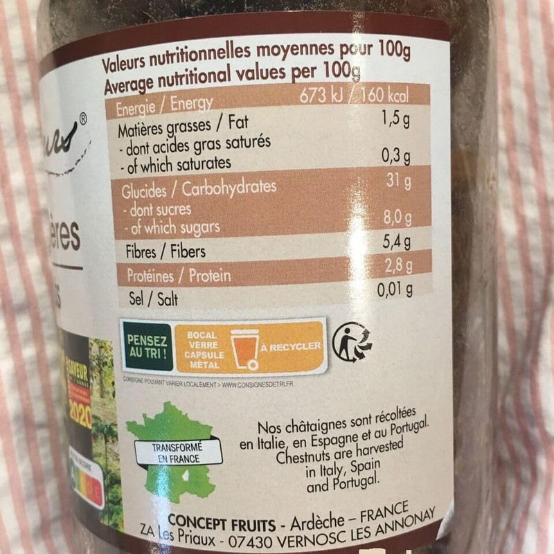 Whole Roasted French Chestnuts 14.8 Ounces Jar (14.8 Ounce (Pack