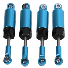 4Pcs RC Car Shock Absorbers Metal Adjustable 1/16 Remote Control Car Damper Shocks for WPL, MN 1/16 RC Vehicle (Blue) Model Car Accessories
