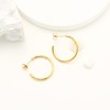 Big Pure Titanium C-Hoop Earrings for Women 14K Gold Plated,