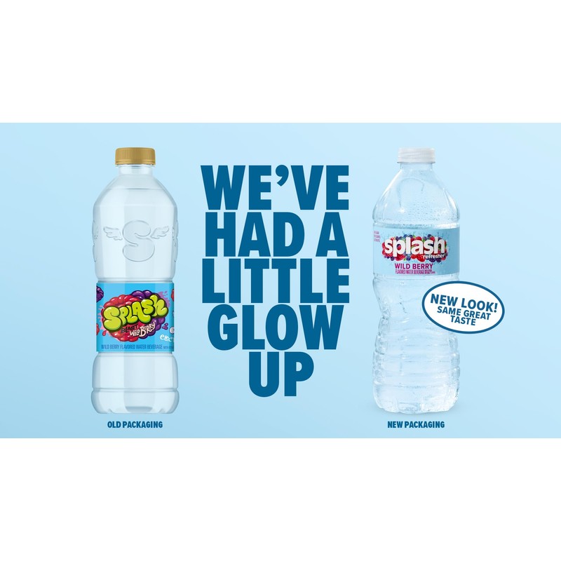 Splash Refresher Flavored Water Bottles, Pineapple Mango Flavor - 6-Pack,