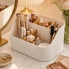 Desktop Makeup Organizer for Vanity and Desk - Plastic Storage