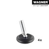 'Wagner QuickClick® Furniture Gliders/Diameter 30 mm/Set of 4 adjustable base