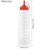 Katfort Condiment Squeeze Bottles Ketchup Dispenser, 6 Pack 32oz Squeeze