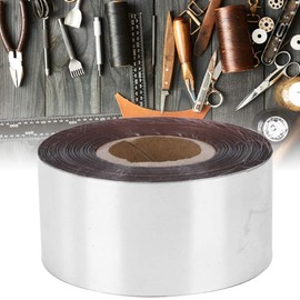 BORDSTRACT Hot Embossing Foil Paper Leather Fabric Package Box Decoration Accessories 3 cm Width 120 m Length for Hot Embossing Paper, Leather, Plastic, Wood, Fabric (Silver)