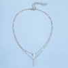 Silver Layered Necklaces for Women, Stackable Dainty Silver Choker Necklaces