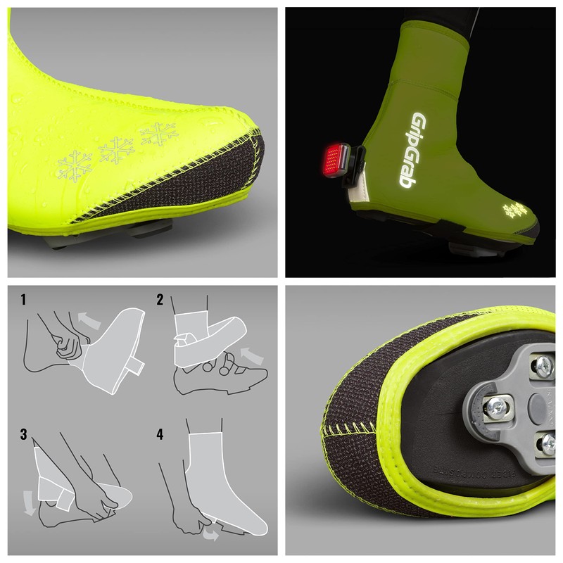 GripGrab Arctic Waterproof Deep Winter Road Bike Overshoes Warm Thermal