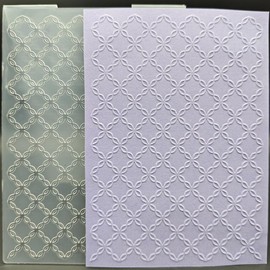 Plastic Embossing Folder 5x7 Inch Chain Grids Paper Crafts Plastic Textured Impressions for Card Making Scrapbooking