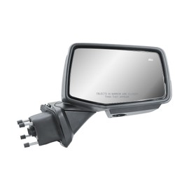 Replacement Passenger Right Side Door Mirror Power Heated Glass Chrome and Textured Back Cover Auxiliary light Puddle Light with BLIS and Temperature Sensor for GMC Sierra1500 from 2019 to 2025