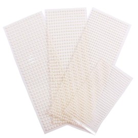 Scrapbooking Supplies 2800Pcs Beige Half Round Pearls Stickers Self-Adhesive Faux Pearl Embellishment for Nail Art and Crafts 3MM 4MM 5MM 6MM