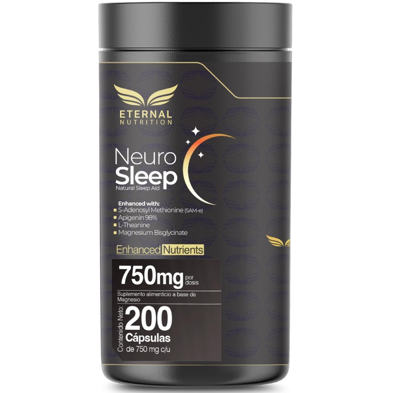 ETERNAL NUTRITION Neuro Sleep: Magnesio Bisglicinato y Teanina (200 Caps)