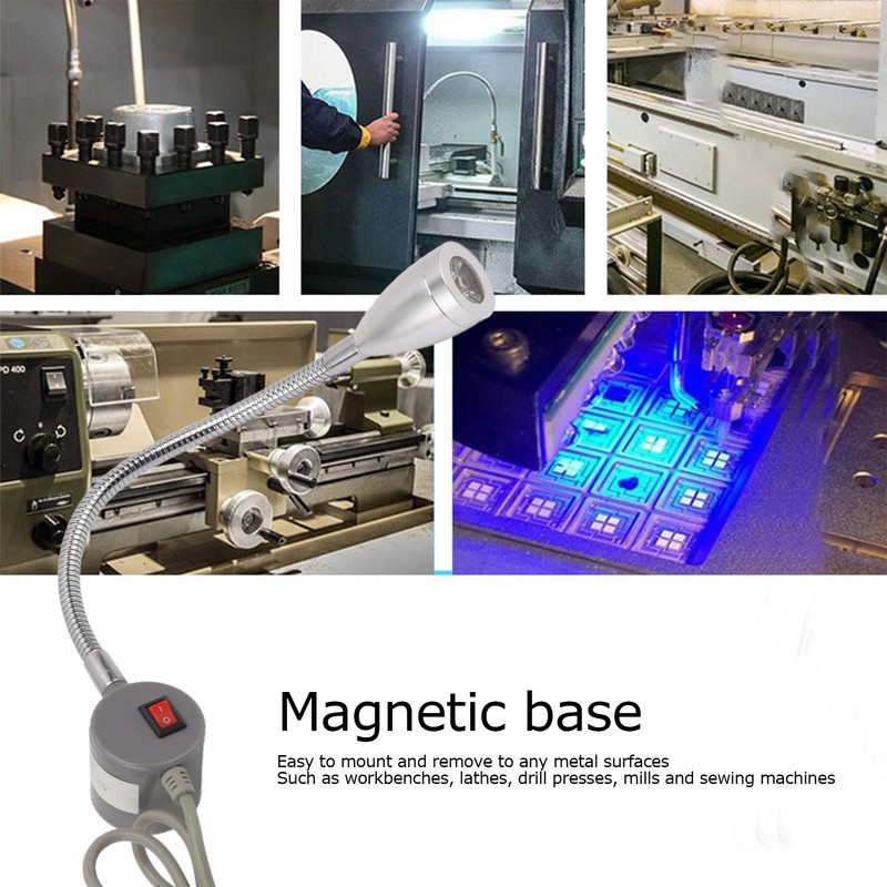 LED Sewing Machine Light with Magnetic Base Flexible Gooseneck USB