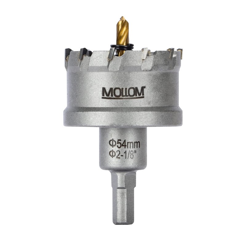 Mollom (2-1/8''|54mm) Heavy Duty Carbide Hole Saw with 2 Pilot