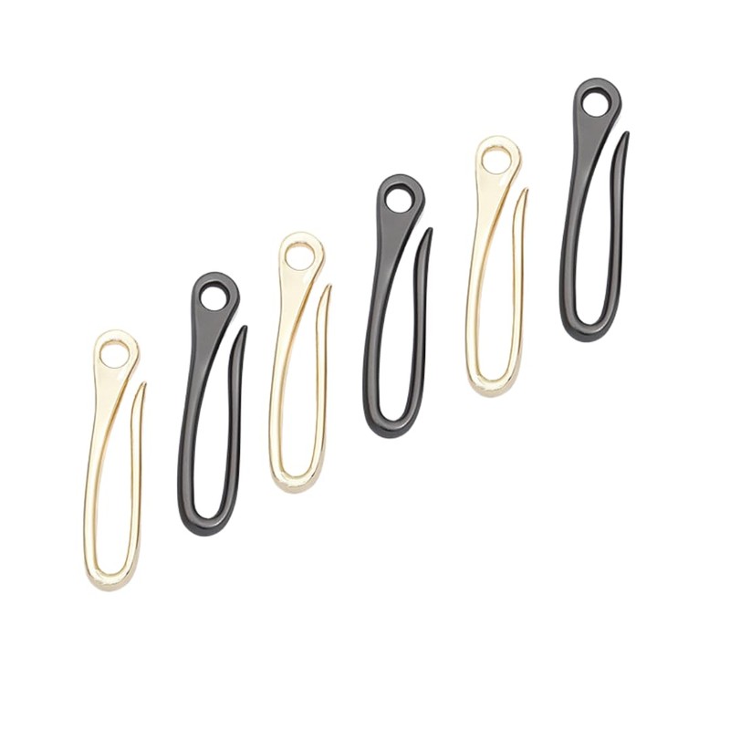 Kurohido Fish Hook Hook Keychain 2 Pcs, gold