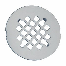 Chrome Plated Snap-in Shower Drain Cover Replacement, Welsan Stainless Steel 4-1/4" OD Round Shower Strainer Grid Easy to Install