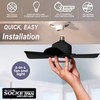Bell+Howell Socket Breeze Deluxe, Small Ceiling Fan with LED Light