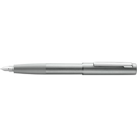 Lamy Unisex Aion Brushed Aluminium Fountain Pen - Olive Silver - Fine Nib