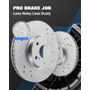 Anpulsero Rear Brake Pads and Rotors Kit 53036 & D1037-7940/262mm(10.3in)