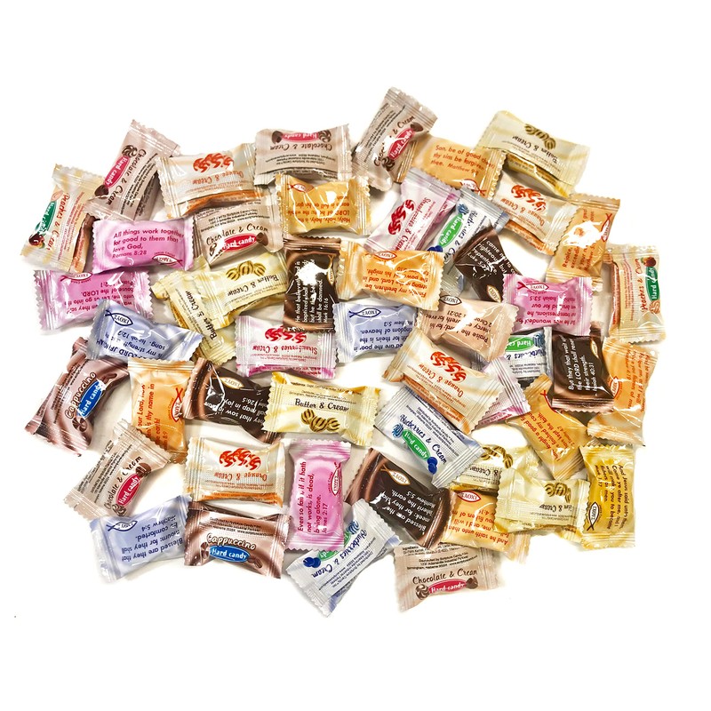 Scripture Candy, Assorted Cream Flavor Hard Candy, 30 Pieces