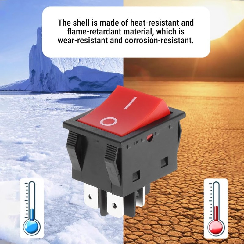 Uadme Toggle Switch 4-Pin On Off, Pressure Switch 30 A
