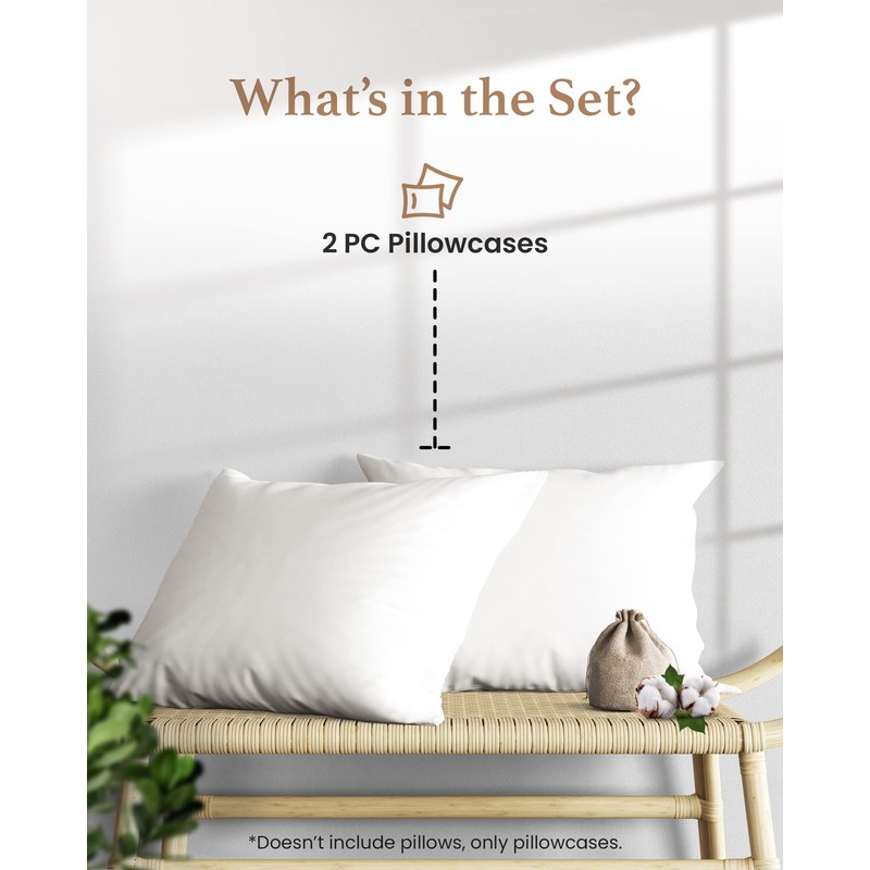 Good Sleep Bedding 1000 Thread Count 100% Egyptian Pillow Cases,