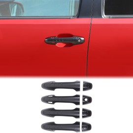 Aunginsy Exterior Door Handle Trim Cover Compatible with Toyota Tacoma 2016-2023 Car Front Rear Door Handle Cover Outside Door Handle Outer Cover Protector Shell ABS Accessories(with a Smart Key Hole)