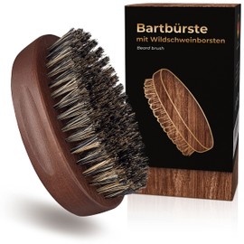 lampox Boar Bristle Beard Brush Oval Medium to Thick Beard Beard