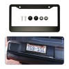 Unbranded Durable 2PCS Black Stainless Steel Universal USA License Plate