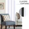 XWZO White Blackout Curtains with Tiebacks - Heat and Full
