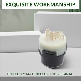 Effitnee Ignition Switch With 2 Keys Compatible with JCB New Holland NH Case JCB 3CX 4CX - 9 stitches - 701/80184 50988 85804674 -Lawn Mower Tractor Ignition Switch