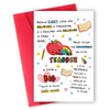 ATTLVV Cute Teacher Appreciation Cards,Teacher Thank You Cards,Daycare Teacher Appreciation