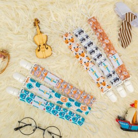 Babygoal Neutral Plastic Pacifier Clips, 6 Pack Binky Paci Holder and Leash for Boys and Girls Fits for Most Pacifier, Binkie Styles & Baby Teethers & Toys and Gift 6PS18-CA