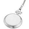 PUREgrey Klassische Taschenuhr mit Kette, Edelstahl, 5 bar wasserdicht, Datumsanzeige,