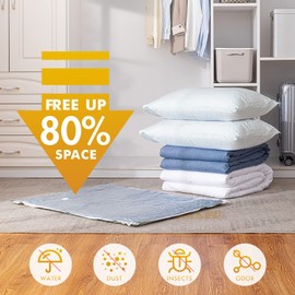 TAILI Large Vacuum Storage Seal Bags for Comforter and Blankets, Bedding, 40x31 Inch, Space Saver Bags for Clothes, Pillows, 4 Pack