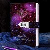 LinYesh Creative Leather Password Notebook, Galaxy Starry Sky Design Password
