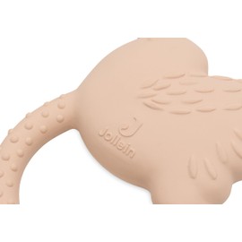 Jollein Naturkautschuk Beißring Baby - Lovely Birds - Baby Greifling - Zahnungshilfe - Schadstofffrei und BPA-Frei - Baby Spielzeug