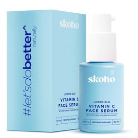 Suero Facial Orgánico Con Vitamina C(98932) Reduce Las Manchas Oscuras Y La Hiperpigmentación Regaliz Péptidos Y Vitamina C 30 Ml Natural             