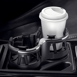 WANGCL 2 in 1 Double Hole Car Cup Holder Expander Adapter with Adjustable Base for Most Car Console Drinking Bottles