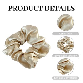 LADY&HOME 10 Packs Beige Scrunchies, Bridesmaid Proposal Gifts for Bridal Shower and Bachelorette Party