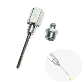 Grease Needle Nozzle with 1/8 Inch NPT Threads, Needle Nose Grease Dispenser, Grease Gun Fittings and Gun Tips, Narrow Needle Greaser Adapter.