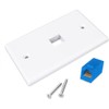 Hepzest 2-Pack 1 Port Ethernet Wall Plate, RJ45 Cat6 Female