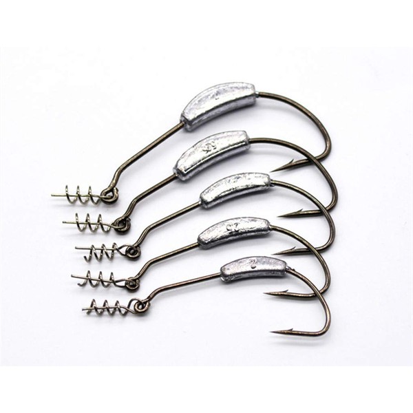 Toasis Fishing Weighted Swimbait Hooks with Twist Lock Assorted Sizes Pack of 5 (3/0-1/9_Oz-5pcs)