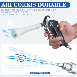 LusterCare Tornado Car Cleaning Gun with Replacement Air Gun Blower Blasts Away Dirty and Air Dry from Surface Works
